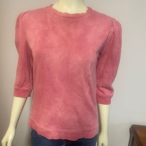 Joe's Jeans  puff sleeve sweatshirt size Small 3/4 sleeve